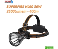 Đèn pin đeo đầu SUPERFIRE HL60 36W 2500Lm soi xa 400m